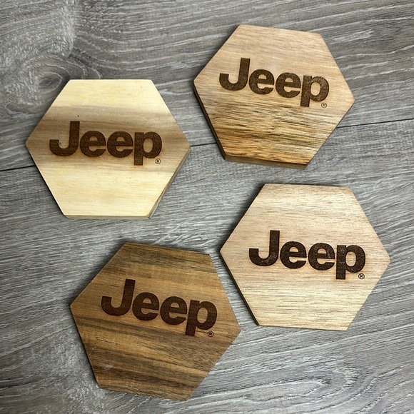 Jeep Other - Set of 4 Wood Jeep Coasters